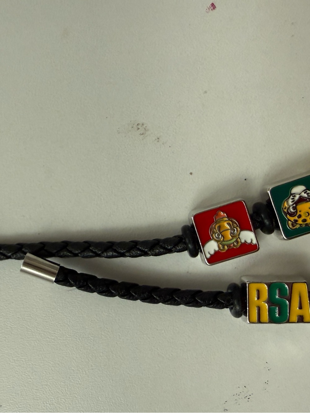 FIFA official Charm Braided Leather Bracelet - Multicolor Enamel Icons - Picture 6 of 14